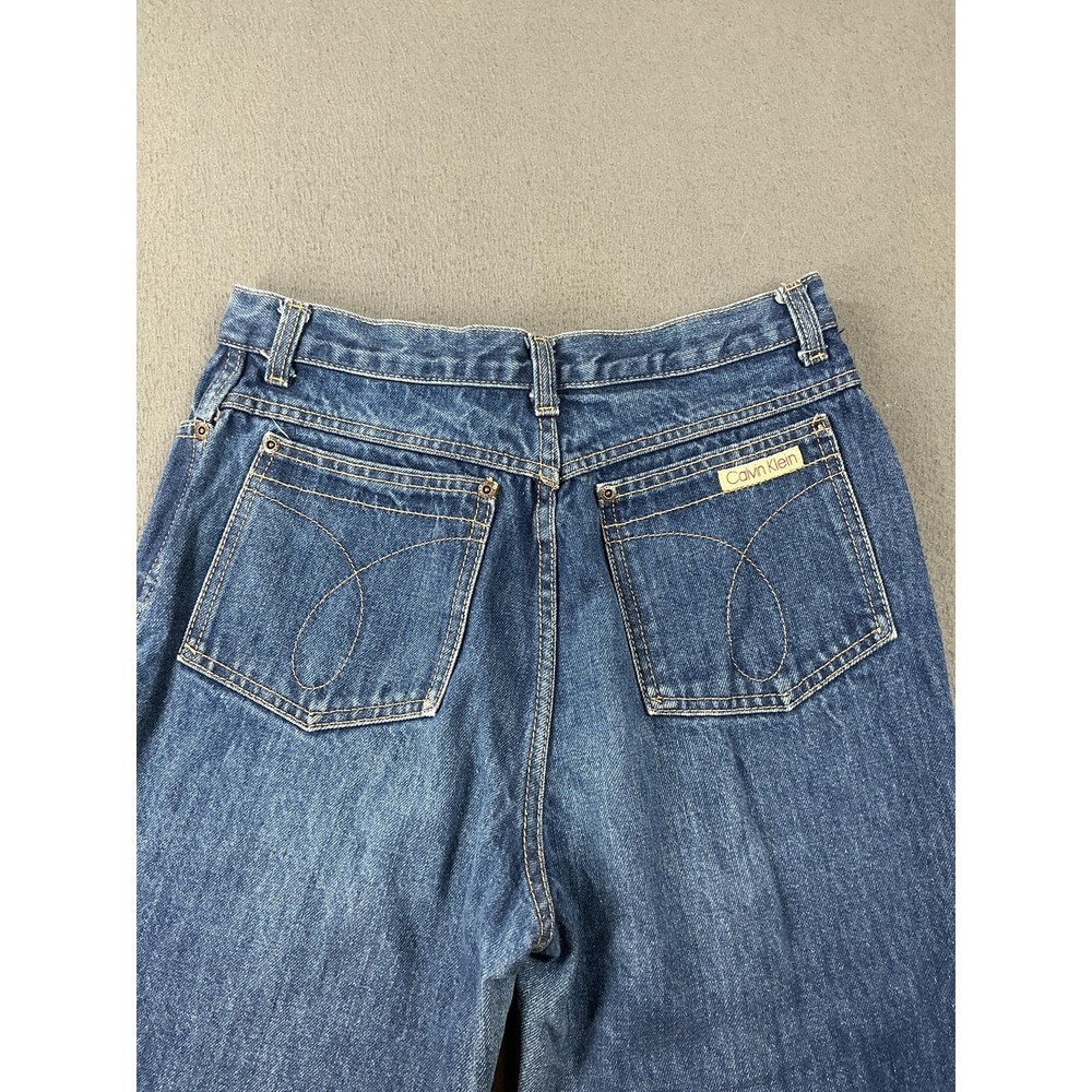 Vintage Calvin Klein Jeans Womens 14 Blue High Rise Relaxed Straight Denim USA - Picture 12 of 13